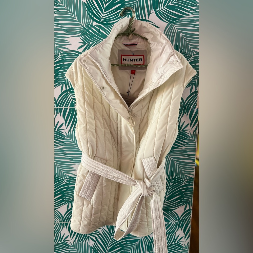HUNTER Explorer Quilt Gilet Puffer Soft Sand Women’s Vest size Medium